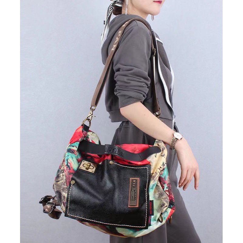 Stylish Large Capacity Durable Print Messenger Bag