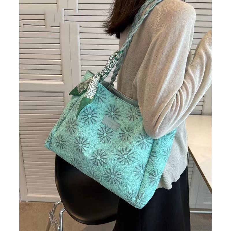 Leisure Versatile Green Large Capacity Satchel Bag Handbag