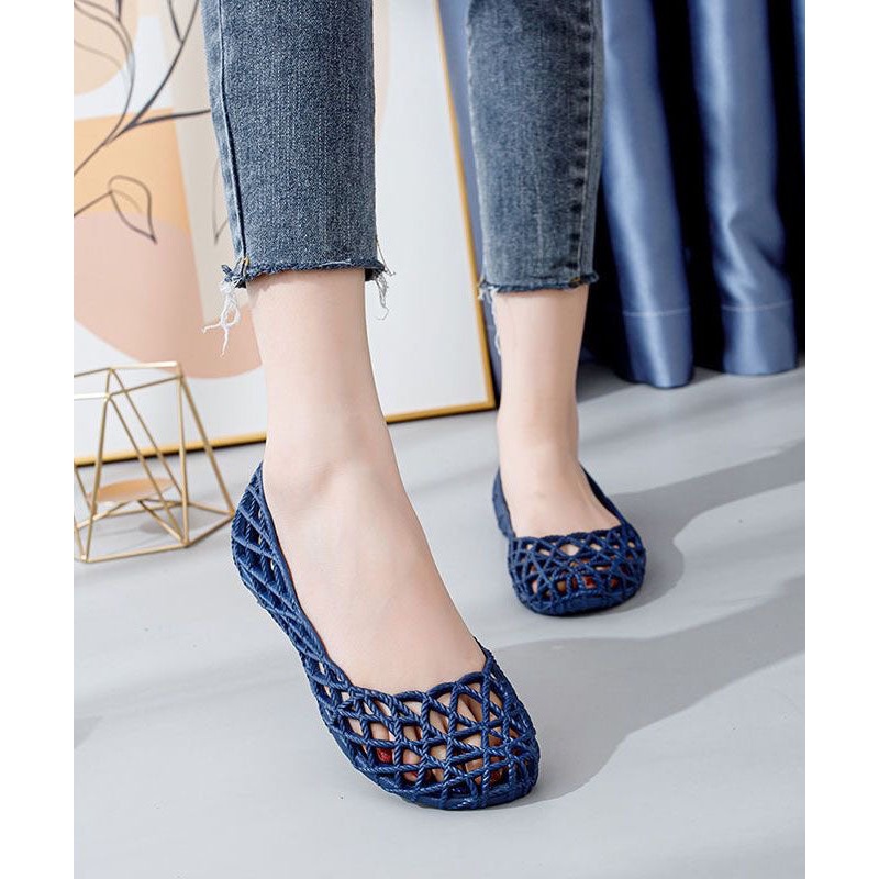 Comfortable Navy Hollow Out Walking Sandals