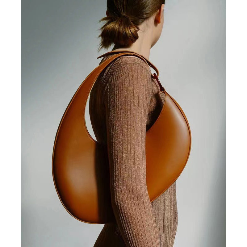2024 New Brown Versatile Oval Large Capacity Shoulder Bag