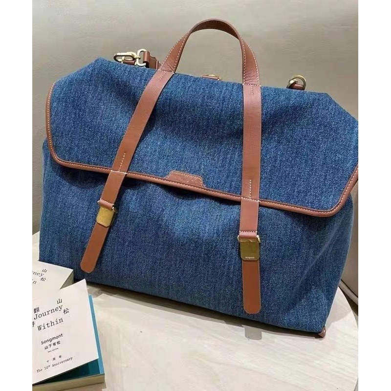 Boutique Blue Large Capacity Denim Backpack Bag