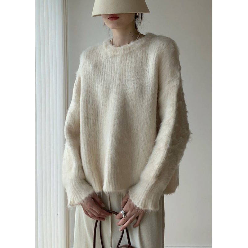 Grey Cozy Warm Knit Winter Sweaters O-Neck